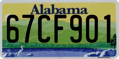 AL license plate 67CF901