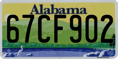 AL license plate 67CF902