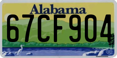 AL license plate 67CF904