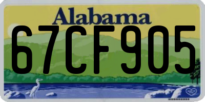 AL license plate 67CF905