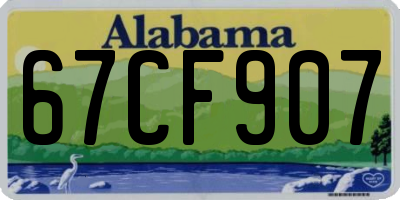 AL license plate 67CF907