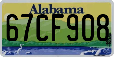 AL license plate 67CF908