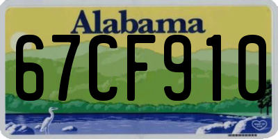 AL license plate 67CF910