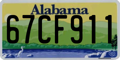 AL license plate 67CF911