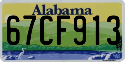 AL license plate 67CF913