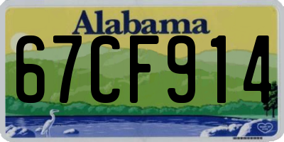 AL license plate 67CF914