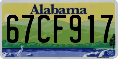AL license plate 67CF917