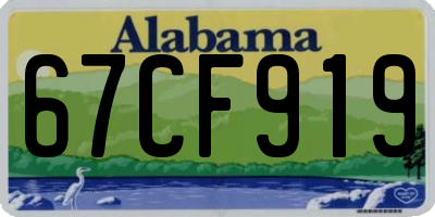 AL license plate 67CF919