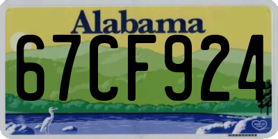 AL license plate 67CF924