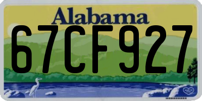 AL license plate 67CF927