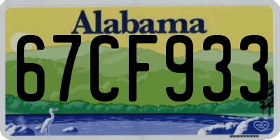 AL license plate 67CF933