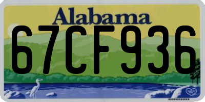 AL license plate 67CF936
