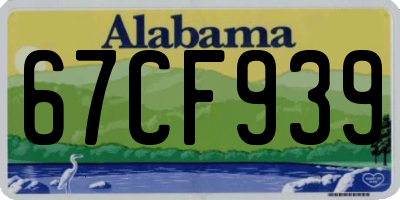 AL license plate 67CF939