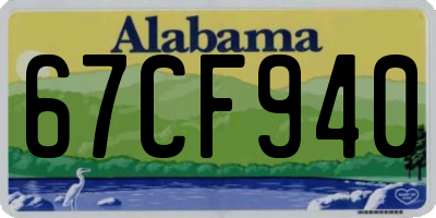 AL license plate 67CF940