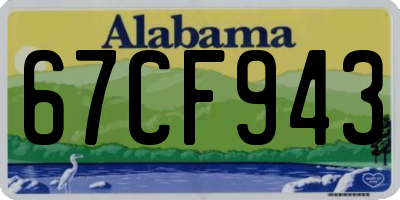AL license plate 67CF943