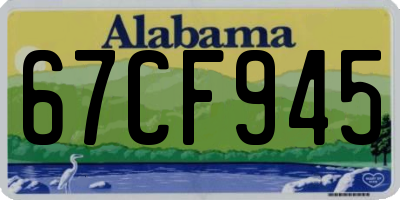 AL license plate 67CF945