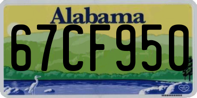 AL license plate 67CF950