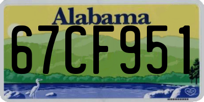 AL license plate 67CF951
