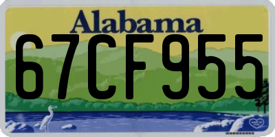 AL license plate 67CF955