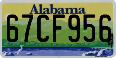 AL license plate 67CF956