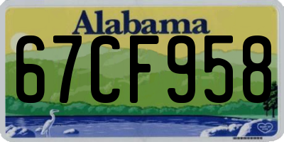 AL license plate 67CF958