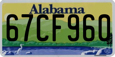 AL license plate 67CF960