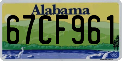 AL license plate 67CF961