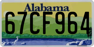 AL license plate 67CF964