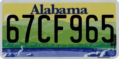 AL license plate 67CF965