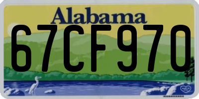 AL license plate 67CF970