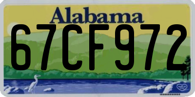 AL license plate 67CF972