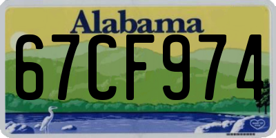 AL license plate 67CF974