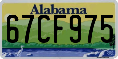 AL license plate 67CF975