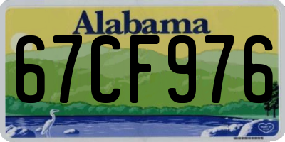 AL license plate 67CF976