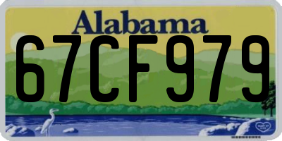 AL license plate 67CF979