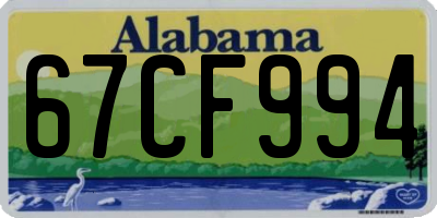 AL license plate 67CF994