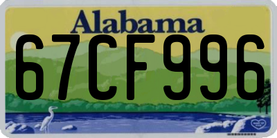 AL license plate 67CF996