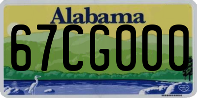AL license plate 67CG000