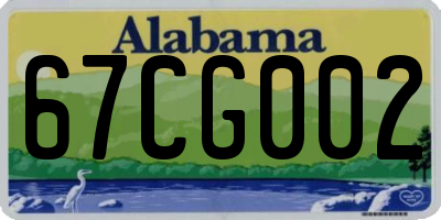 AL license plate 67CG002