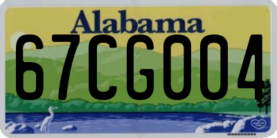 AL license plate 67CG004