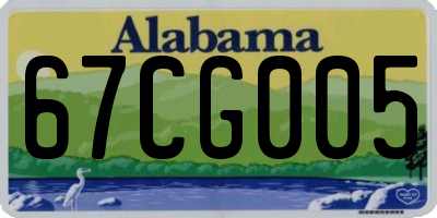 AL license plate 67CG005