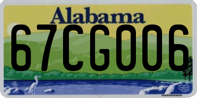 AL license plate 67CG006