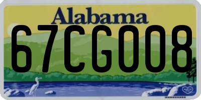 AL license plate 67CG008