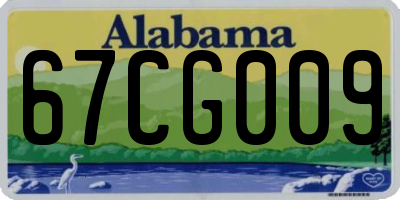 AL license plate 67CG009