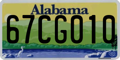 AL license plate 67CG010