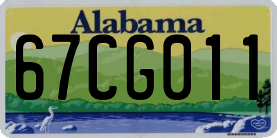 AL license plate 67CG011
