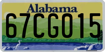 AL license plate 67CG015