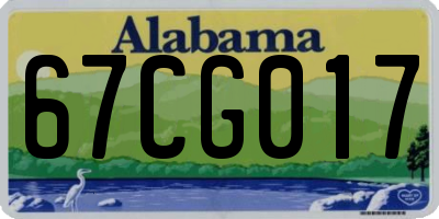 AL license plate 67CG017