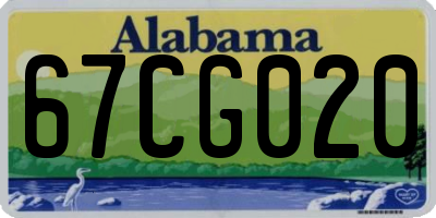 AL license plate 67CG020
