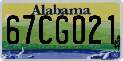 AL license plate 67CG021